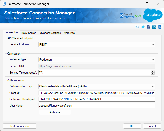 Salesforce Connection Manager - Client Credentials With Certificate